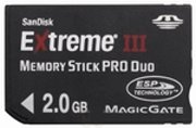 sandisk 2gb extreme iii memory stick duo pro photo