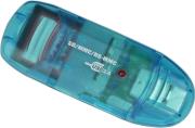 sd mmc usb 20 card reader blue photo