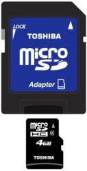 toshiba 4gb micro sd high capacity class 4 with adapter photo