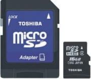 toshiba 16gb micro sd high capacity class 2 with adapter photo