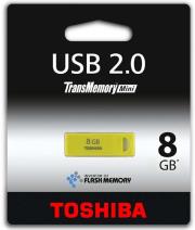 toshiba transmemory mini 8gb usb20 flash drive yellow photo