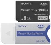 sony 8gb memory stick pro duo mark 2 with usb adapter photo