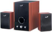 genius sw hf21 1700 classical wood subwoofer speaker system photo