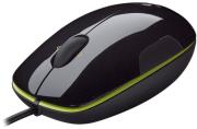 logitech ls1 laser mouse black x yellow line photo