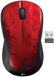 logitech m310 wireless mouse red tendrils photo