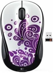 logitech m325 wireless mouse purple swirls photo