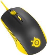 steelseries rival 100 optical gaming mouse proton yellow photo