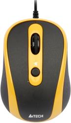 a4tech a4 n 250x 3 v track padless mouse black yellow photo