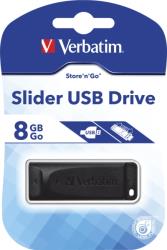 verbatim 98695 slider 8gb usb20 drive black photo