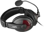 natec nsl 0303 grizzly headphones with microphone black cherry photo