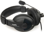 natec nsl 0305 grizzly headphones with microphone black blue photo