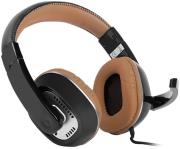 natec nsl 0694 kingfisher headphones with microphone brown photo