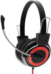 esperanza eh152r stereo headphones with microphone falcon red photo