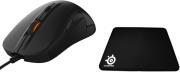 steelseries rival 300 optical gaming mouse black surface qck photo