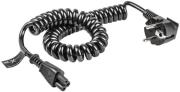 extreme media nka 0846 coiled power cord c5 06 25m blister photo