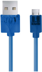 esperanza eb184b cable micro usb 20 a b m m 1m blue transparent photo