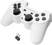 esperanza egg108w gladiator vibration gamepad wireless for pc ps3 white black photo