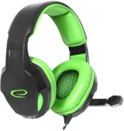 esperanza egh350g cobra headphones with microphone for players green photo