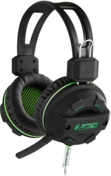 nod g hds 002 gaming headset with flexible microphone and green led photo