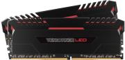 ram corsair cmu16gx4m2c3200c16r vengeance led red 16gb 2x8gb ddr4 3200mhz dual channel kit photo