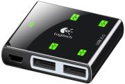 logitech 939 000014 premium 4 port usb hub for notebooks photo