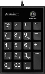 perixx peripad 202 h b usb numerical keypad with silent x type scissor keys and hub photo
