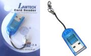 lamtech micro sd tf mini card reader blue photo