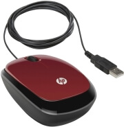 hp x1200 wired mouse red h6f01aa photo