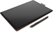 wacom one medium with pen black red photo