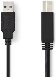 nedis ccgp60100bk20 usb 20 cable a male b male 2m black photo