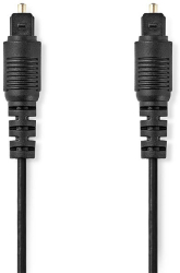 nedis cagp25000bk100 optical audio cable toslink male toslink male 10m black photo