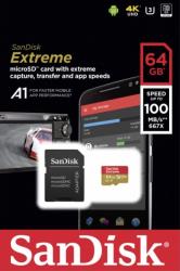 sandisk sdsqxaf 064g gn6ma extreme a1 v30 64gb micro sdxc uhs i u3 with adapter photo