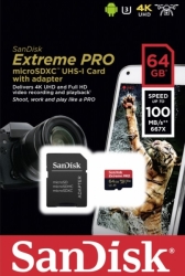 sandisk sdsqxcg 064g gn6ma extreme pro a1 64gb micro sdxc uhs i u3 with adapter photo