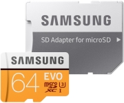 samsung mb mp64ga eu evo 64gb micro sdxc uhs i u3 class 10 with adapter photo