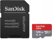 sandisk sdsquar 128g gn6ia 128gb ultra a1 micro sdxc u1 class 10 with adapter photo