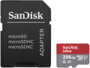 sandisk sdsquar 256g gn6ma 256gb ultra a1 micro sdxc u1 class 10 with adapter photo