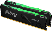 ram kingston kf426c16bbak2 16 fury beast rgb 16gb 2x8gb ddr4 2666mhz dual kit photo