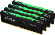 ram kingston kf426c16bbak4 128 fury beast rgb 128gb 4x32gb ddr4 2666mhz quad kit photo