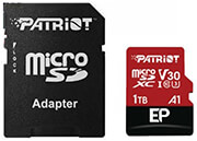 patriot pef1tbep31mcx ep series 1tb micro sdxc v30 a1 class 10 with sd adapter