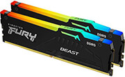 ram kingston kf556c36bbeak2 16 fury beast rgb 16gb 2x8gb ddr5 5600mhz cl36 amd expo cert dual kit photo