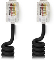 nedis tcgp90100bk20 telecom cable rj10 male rj10 male 2m black photo