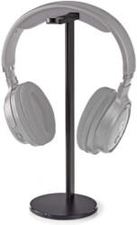 nedis hpst200bk headphones stand aluminium design 98x276mm black photo nedis hpst200bk headphones stand aluminium design 98x276mm black photo