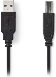 nedis ccgt60100bk20 usb 20 cable a male usb b male 2m black photo