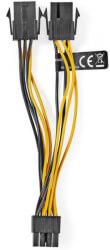 nedis ccgp74415va015 internal power cable eps 8 pin male 2x pci express female 015m photo