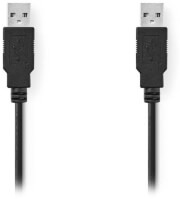 nedis ccgt60000bk10 usb 20 cable a male a male 1m black photo