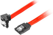 lanberg sata data ii 3gb s f f cable metal clips angled red 30cm photo