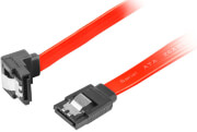 lanberg sata data iii 6gb s f f cable metal clips angled red 70cm photo