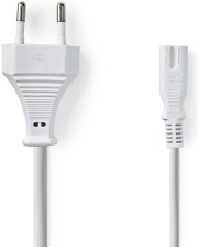 nedis pcgp11040wt20 power cable euro plug iec 320 c7 2m white photo