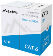 lanberg lan cable utp cat6 305m solid cu grey photo