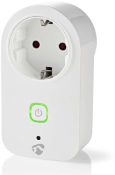 nedis wifip120fwt wifi smart plug power monitor schuko type f 16a photo